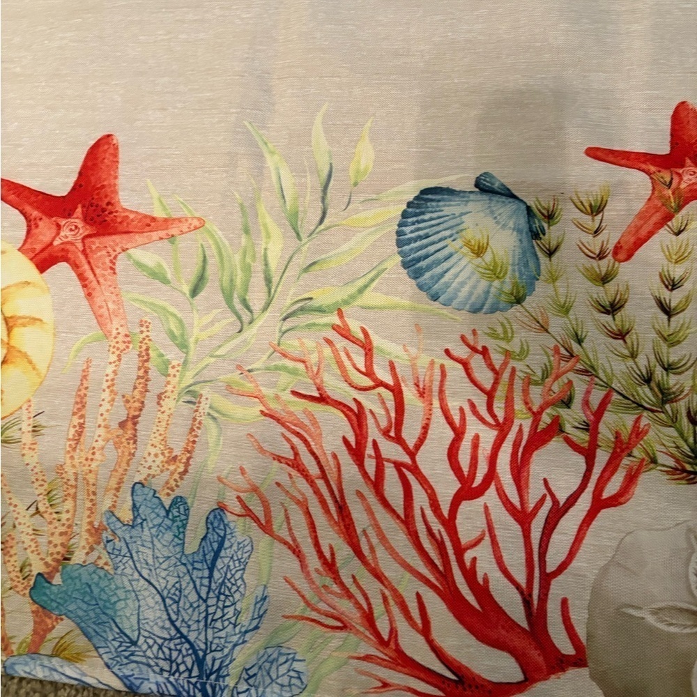 Better Homes And Garden Coastal Charm  52”x 70” Table Cloth-Red, Blue, Cream - Picture 3 of 7